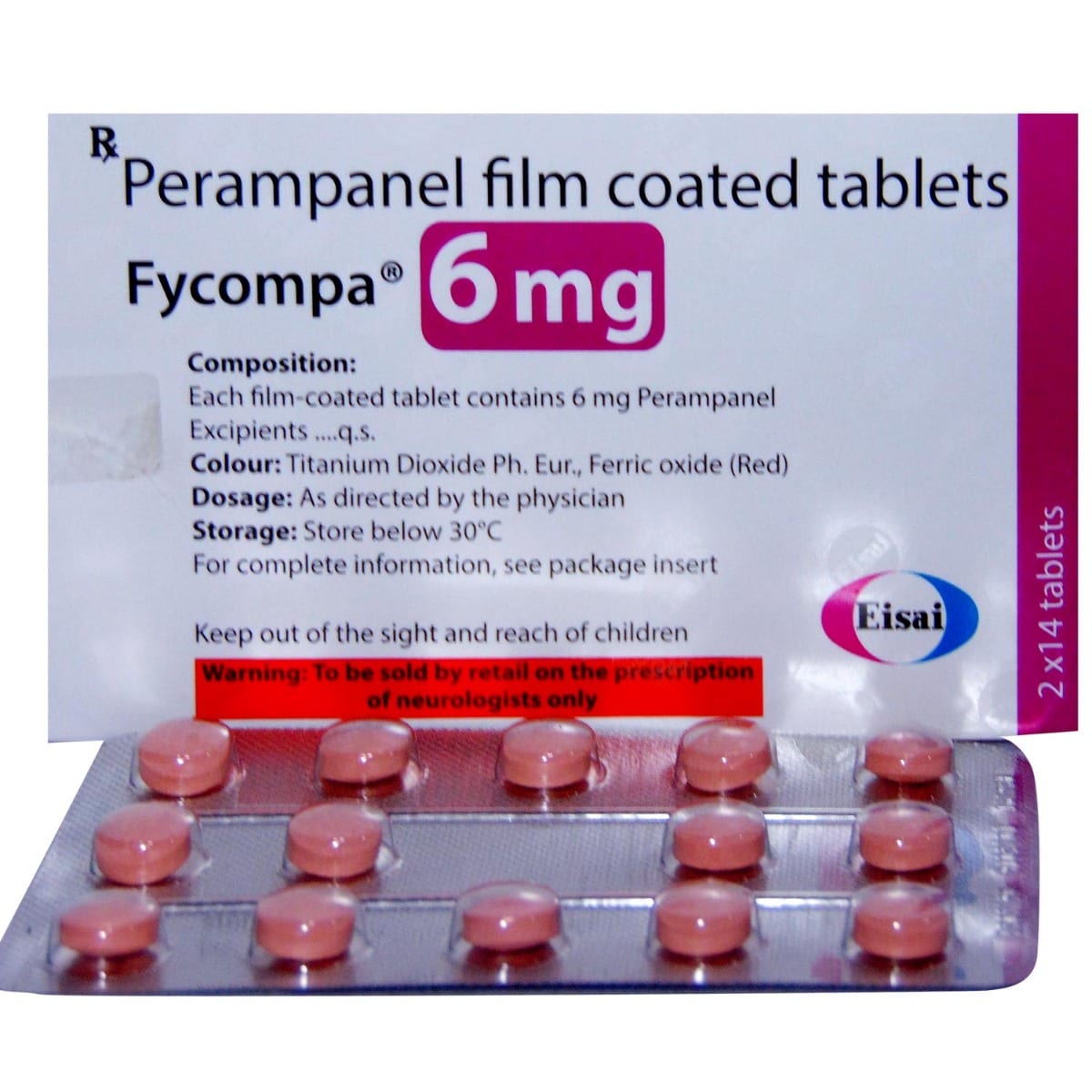 Fycompa 6 mg Tablet 14's, Pack of 14 TabletS Fycompa 6 mg Tablet 14's, Pack of 14 TabletS