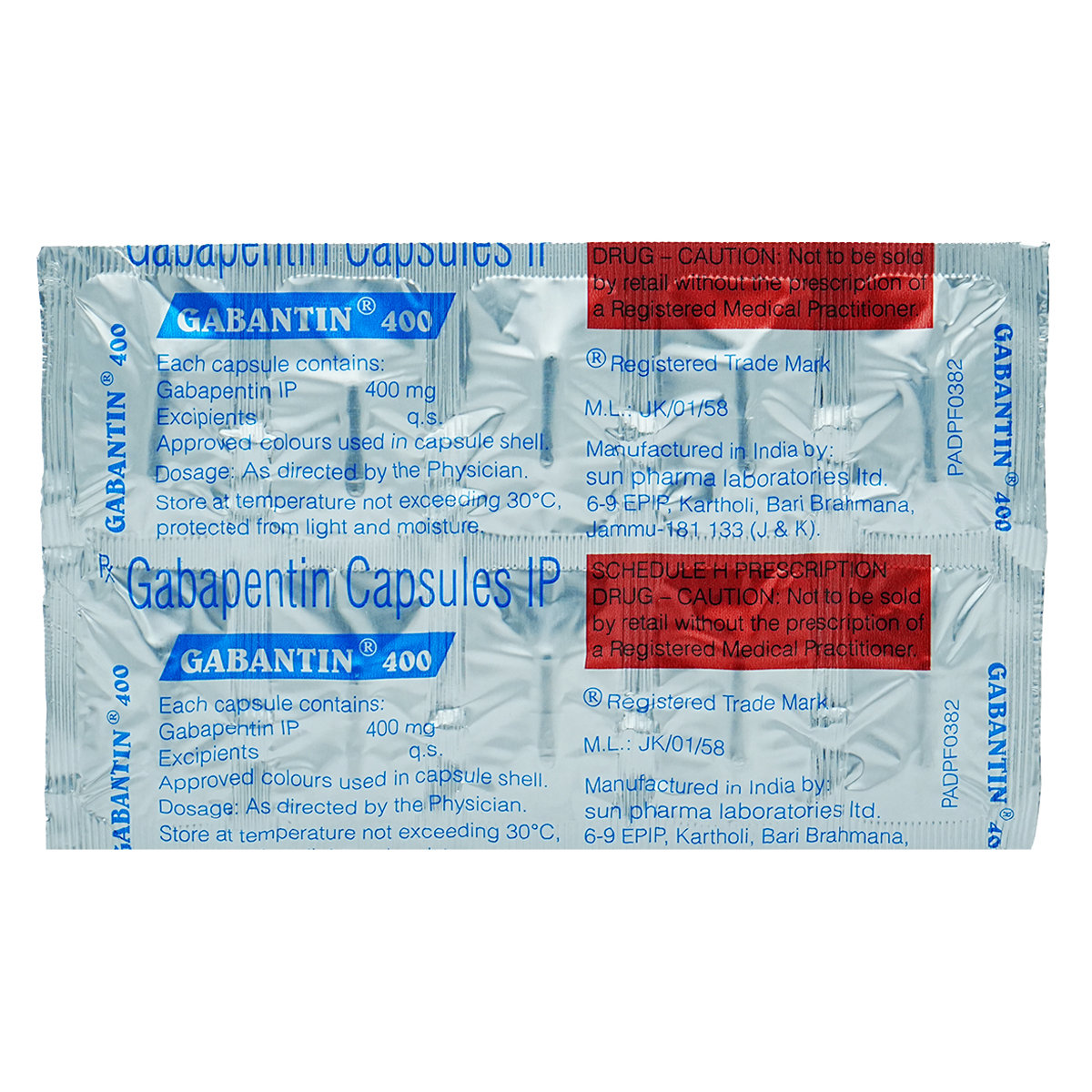 Gabantin 400 Capsule 10's, Pack of 10 CapsuleS Gabantin 400 Capsule 10's, Pack of 10 CapsuleS