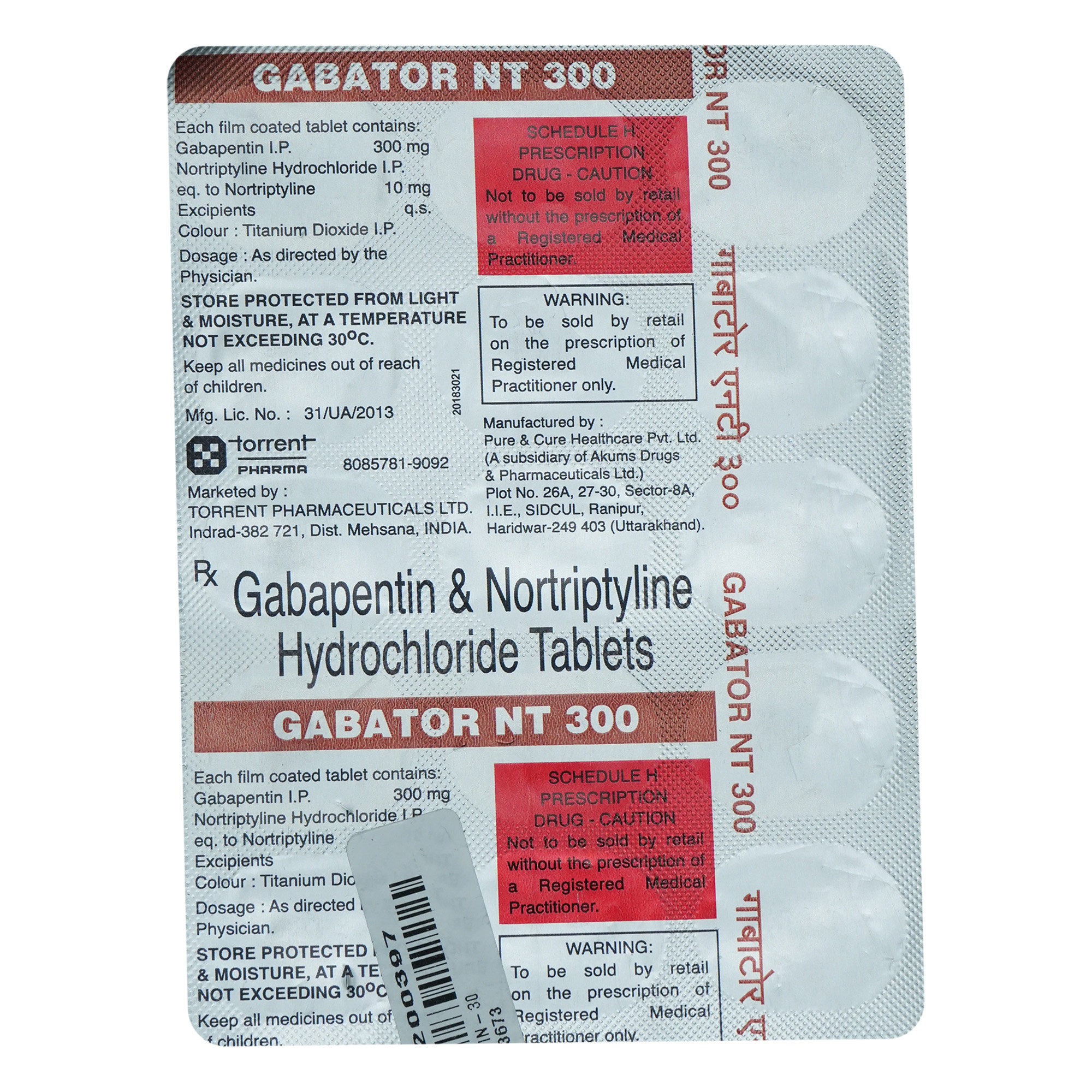 Gabator NT 300 Tablet 15's, Pack of 15 TABLETS Gabator NT 300 Tablet 15's, Pack of 15 TABLETS
