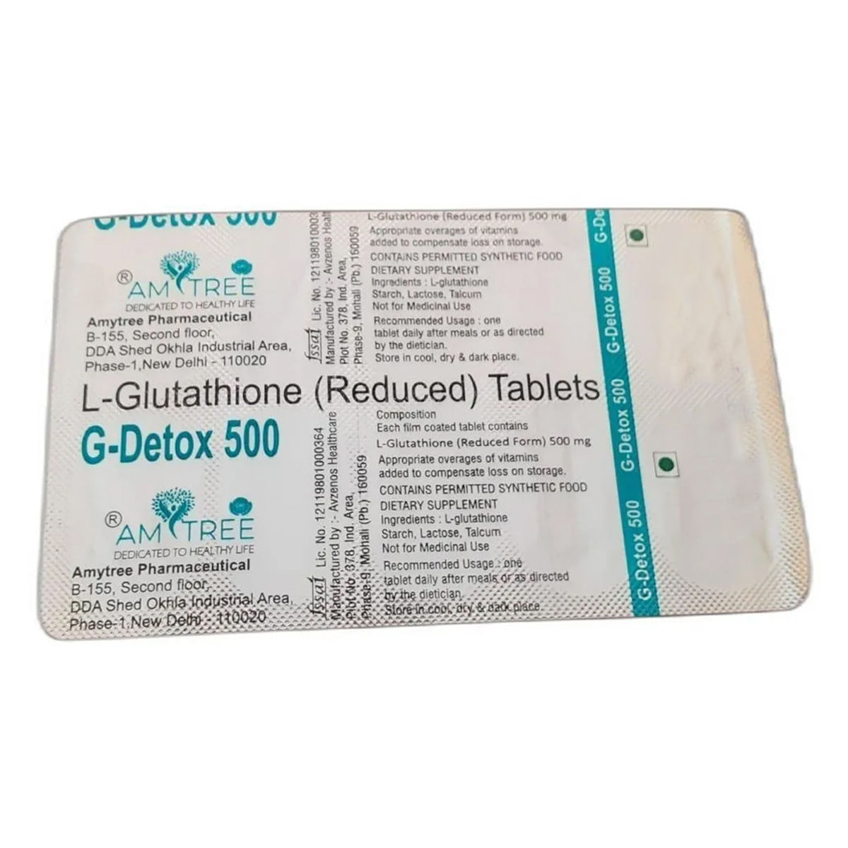 Buy G-Detox 500 Tablet 10's Online