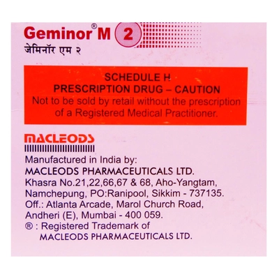 Geminor M 2 Tablet 15's, Pack of 15 TABLETS