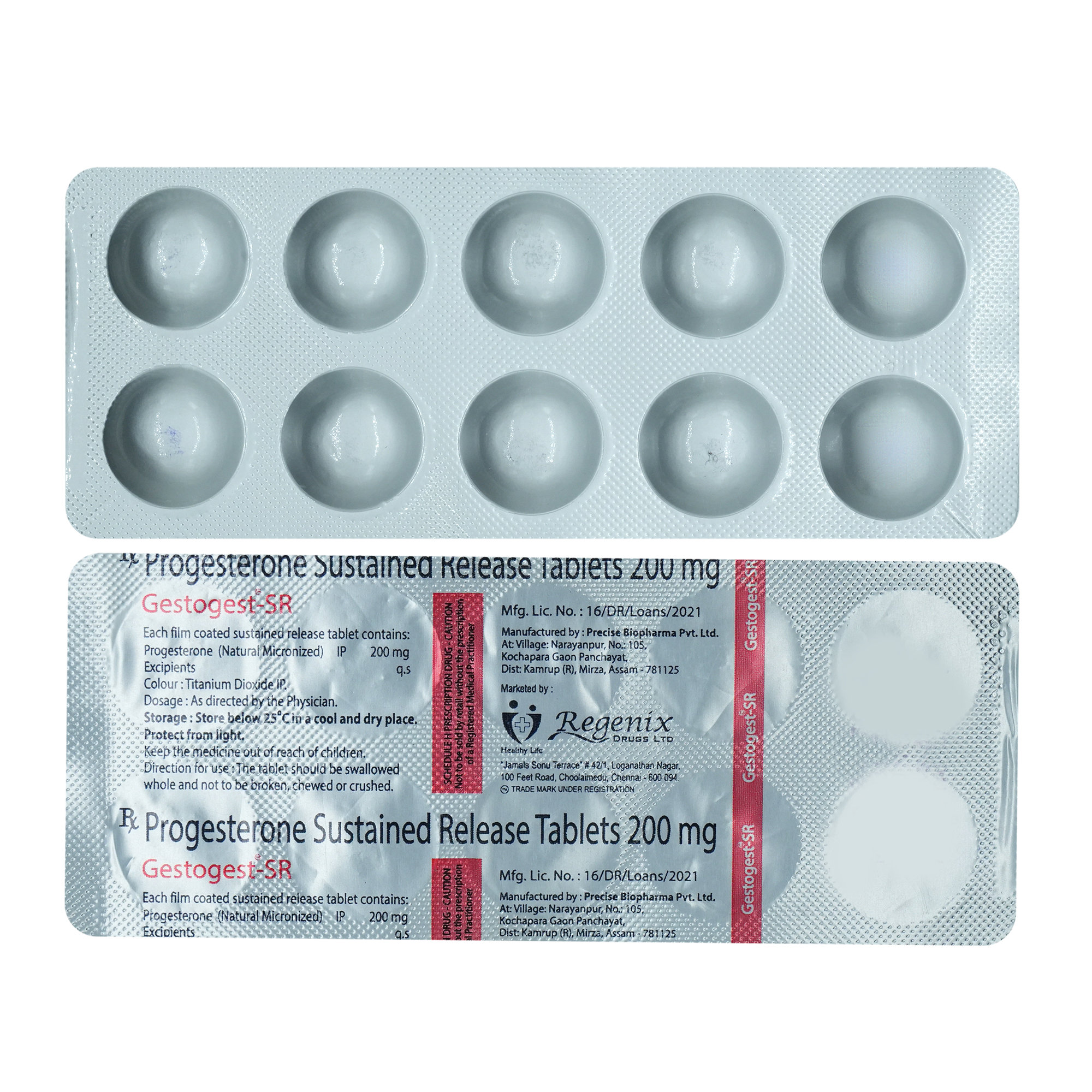 Gestogest SR 200 Tablet 10's, Pack of 10 TABLETS Gestogest SR 200 Tablet 10's, Pack of 10 TABLETS