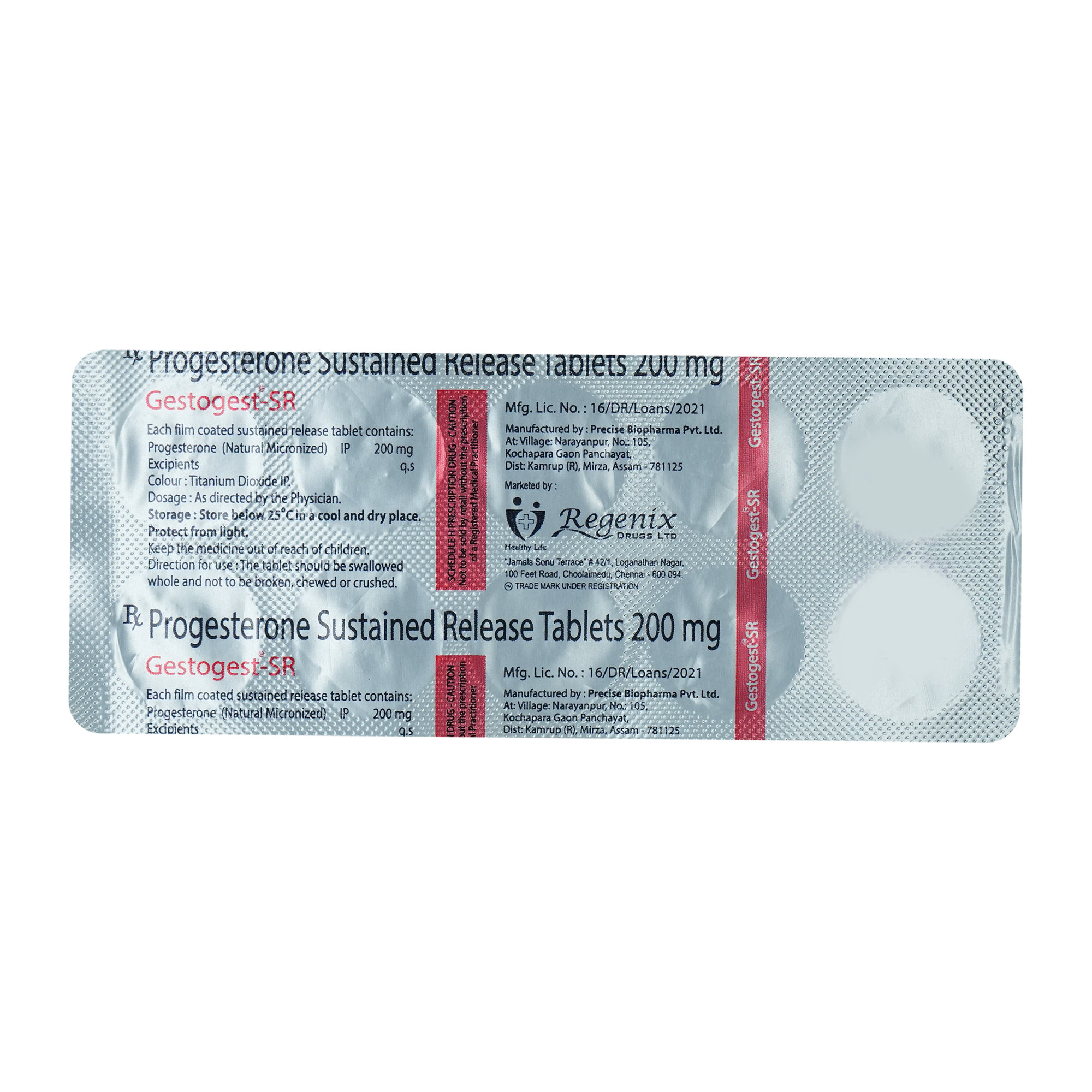 Gestogest SR 200 Tablet 10's, Pack of 10 TABLETS Gestogest SR 200 Tablet 10's, Pack of 10 TABLETS