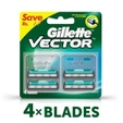 Gillette Vector Plus Cartridge, 4 Count