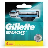 Gillette Mach 3 Cartridge, 4 Count, Pack of 1