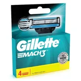 Gillette Mach 3 Cartridge, 4 Count, Pack of 1