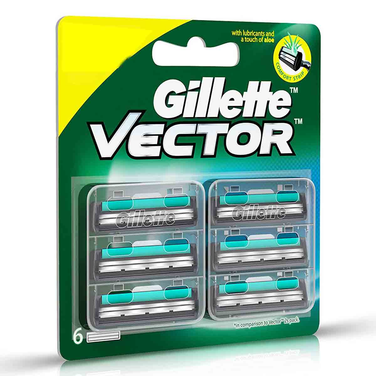 Gillette Vector Cartridge, 6 Count, Pack of 1 Gillette Vector Cartridge, 6 Count, Pack of 1