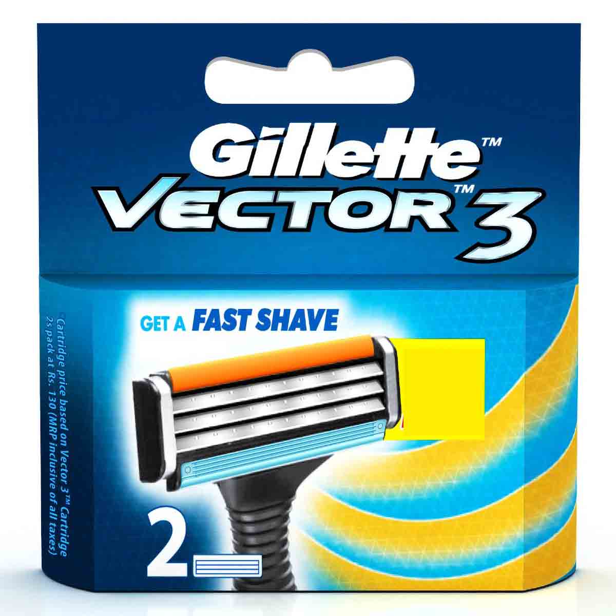 Gillette Vector 3 Cartridges, 2 Count, Pack of 1 Gillette Vector 3 Cartridges, 2 Count, Pack of 1