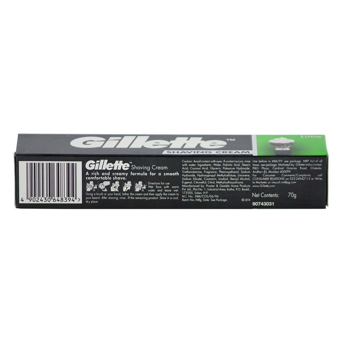 Gillette Lime Shaving Cream, 70 gm, Pack of 1 Gillette Lime Shaving Cream, 70 gm, Pack of 1