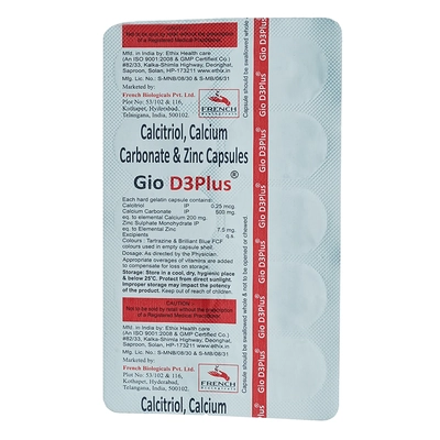 Gio D3 Plus Capsule 10's, Pack of 10 CapsuleS