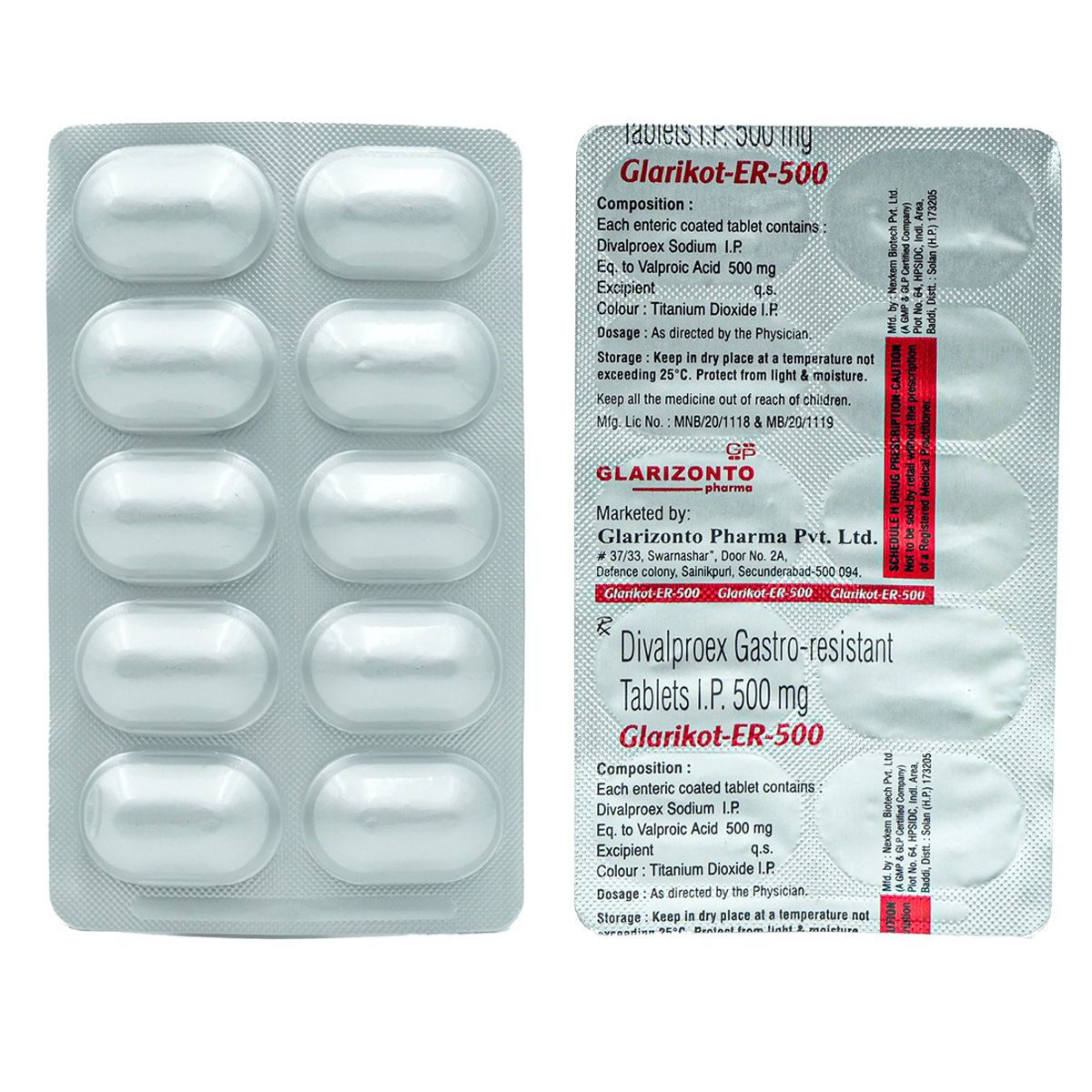Glarikot ER 500 Tablet 10's, Pack of 10 TABLETS Glarikot ER 500 Tablet 10's, Pack of 10 TABLETS