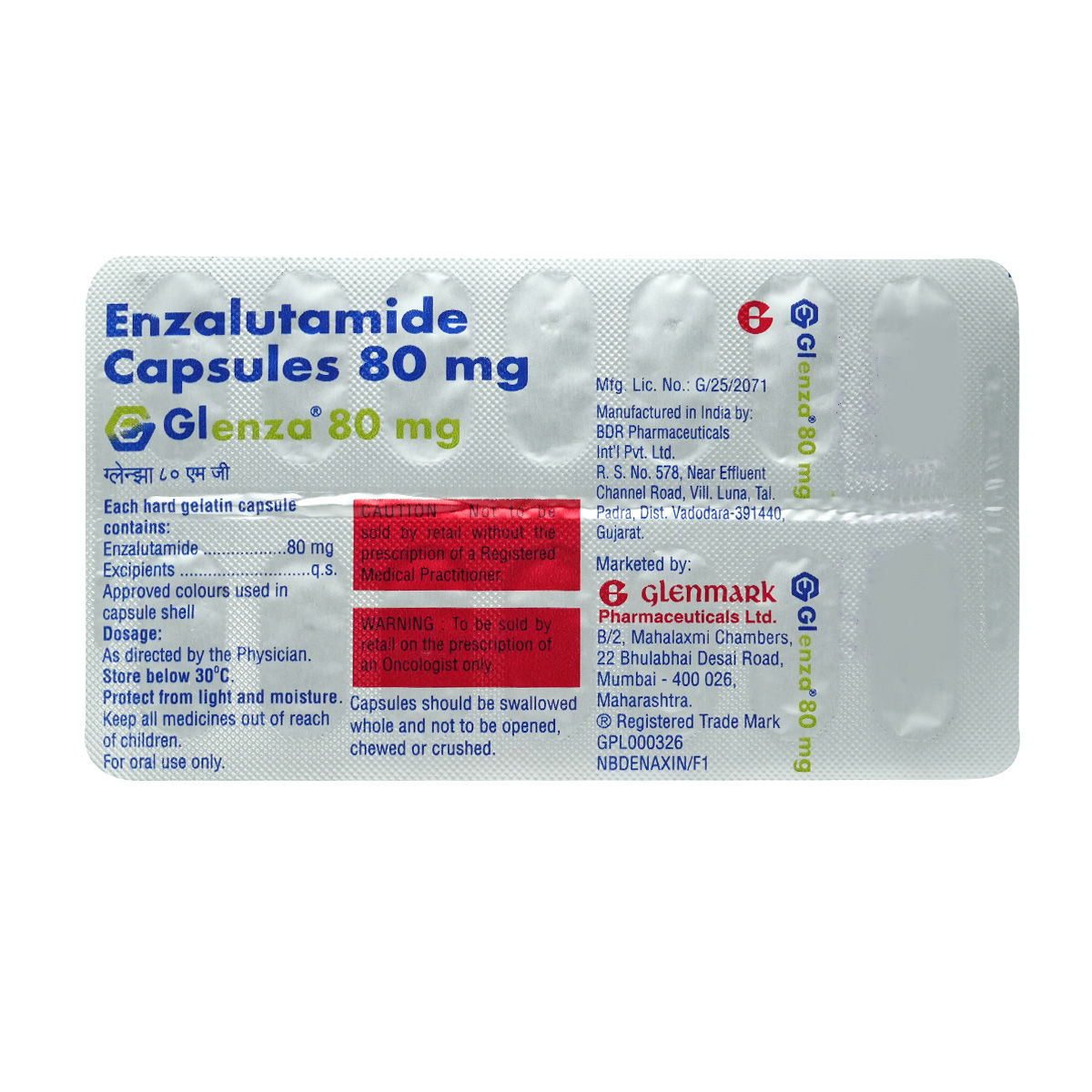 Buy Glenza 80 mg Capsule 14's Online