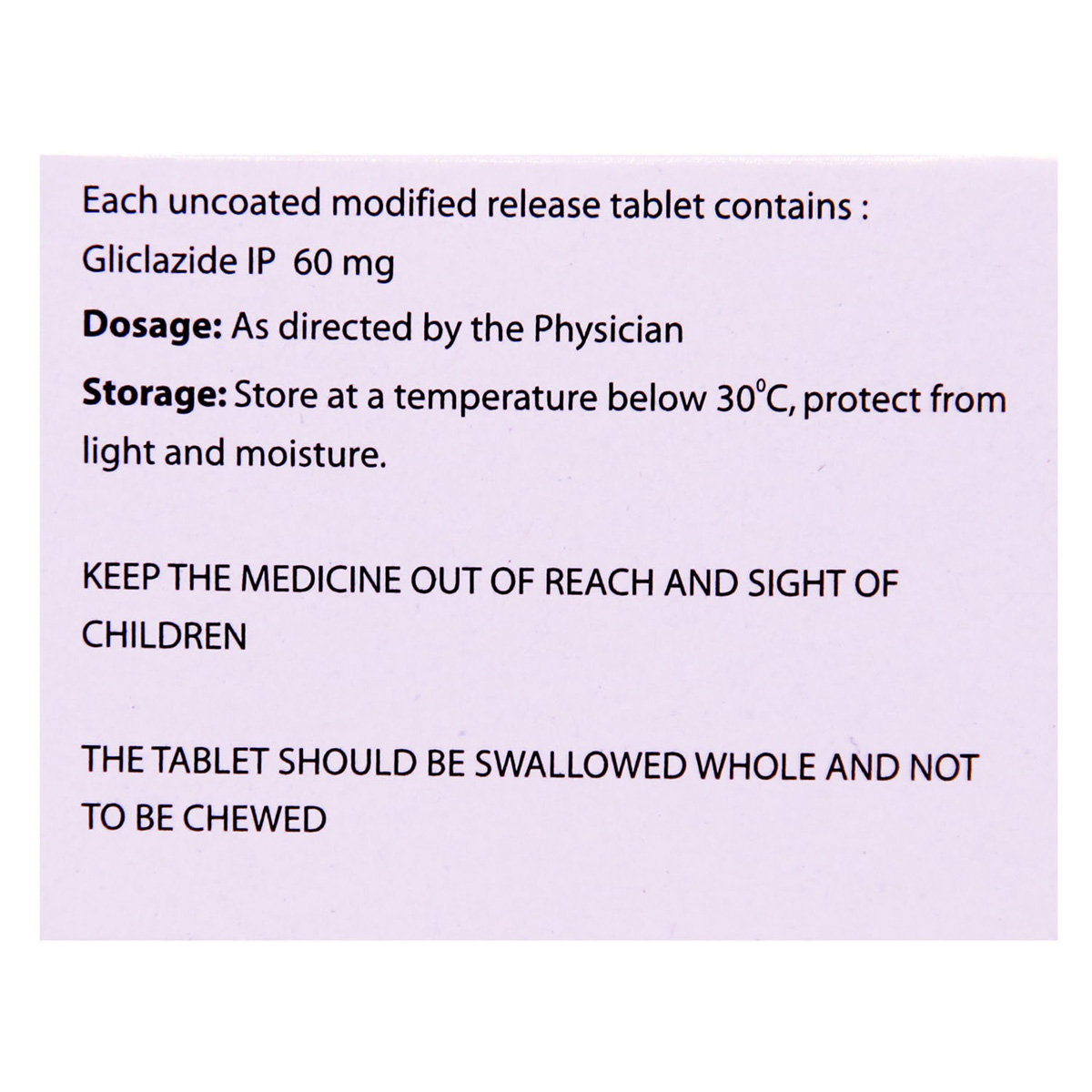Glizid-MR 60 Tablet 10's, Pack of 10 TABLETS Glizid-MR 60 Tablet 10's, Pack of 10 TABLETS