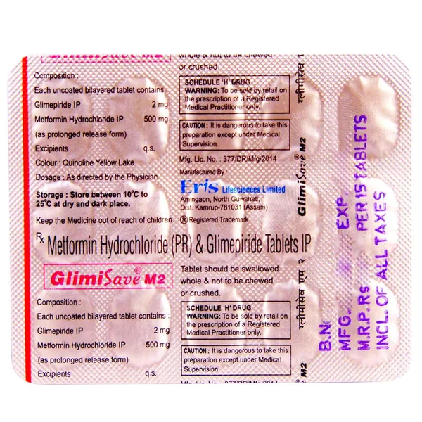 Glimisave M 2 Tablet 15's, Pack of 15 TABLETS