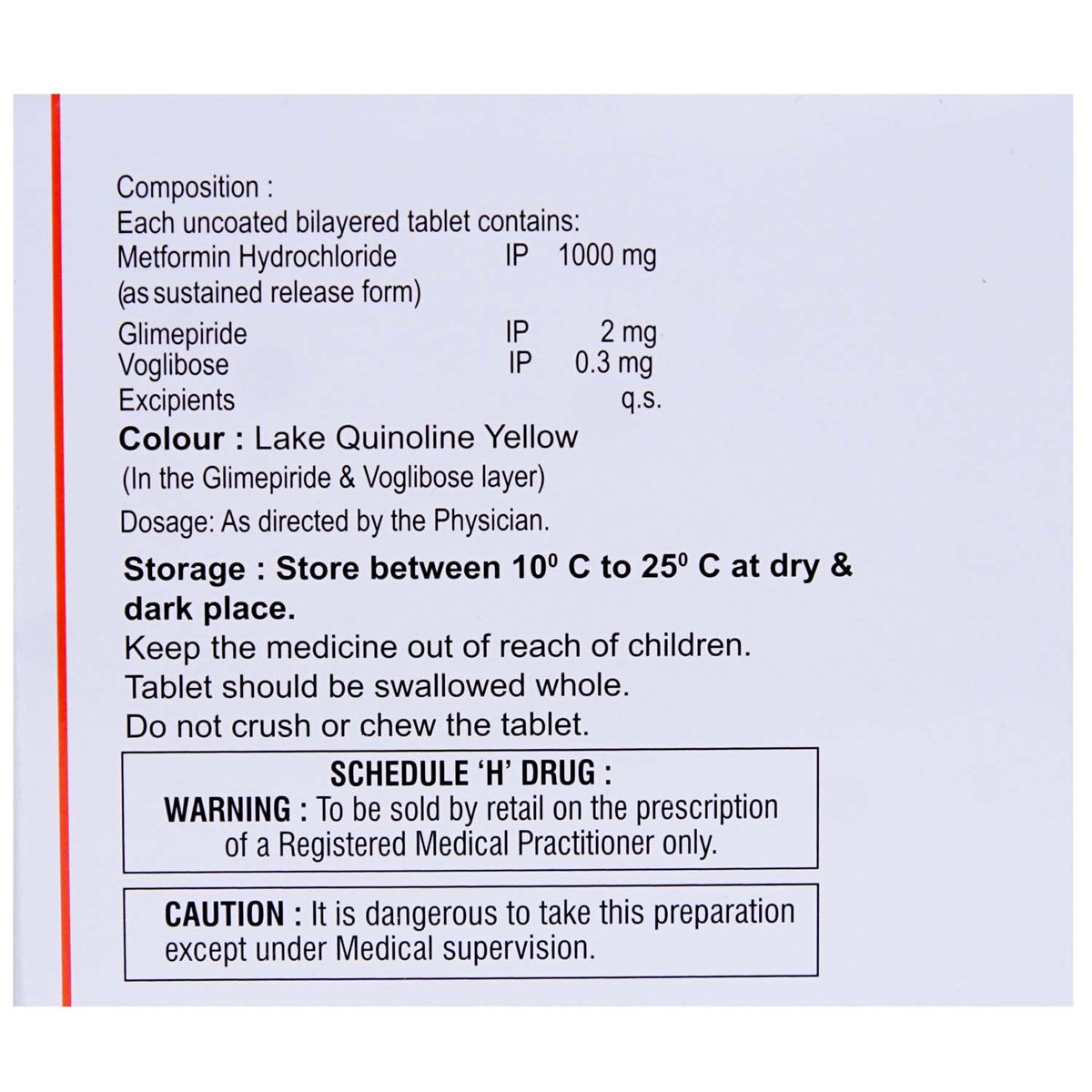 Glimisave MV 2 Forte Tablet 15's, Pack of 15 TABLETS Glimisave MV 2 Forte Tablet 15's, Pack of 15 TABLETS