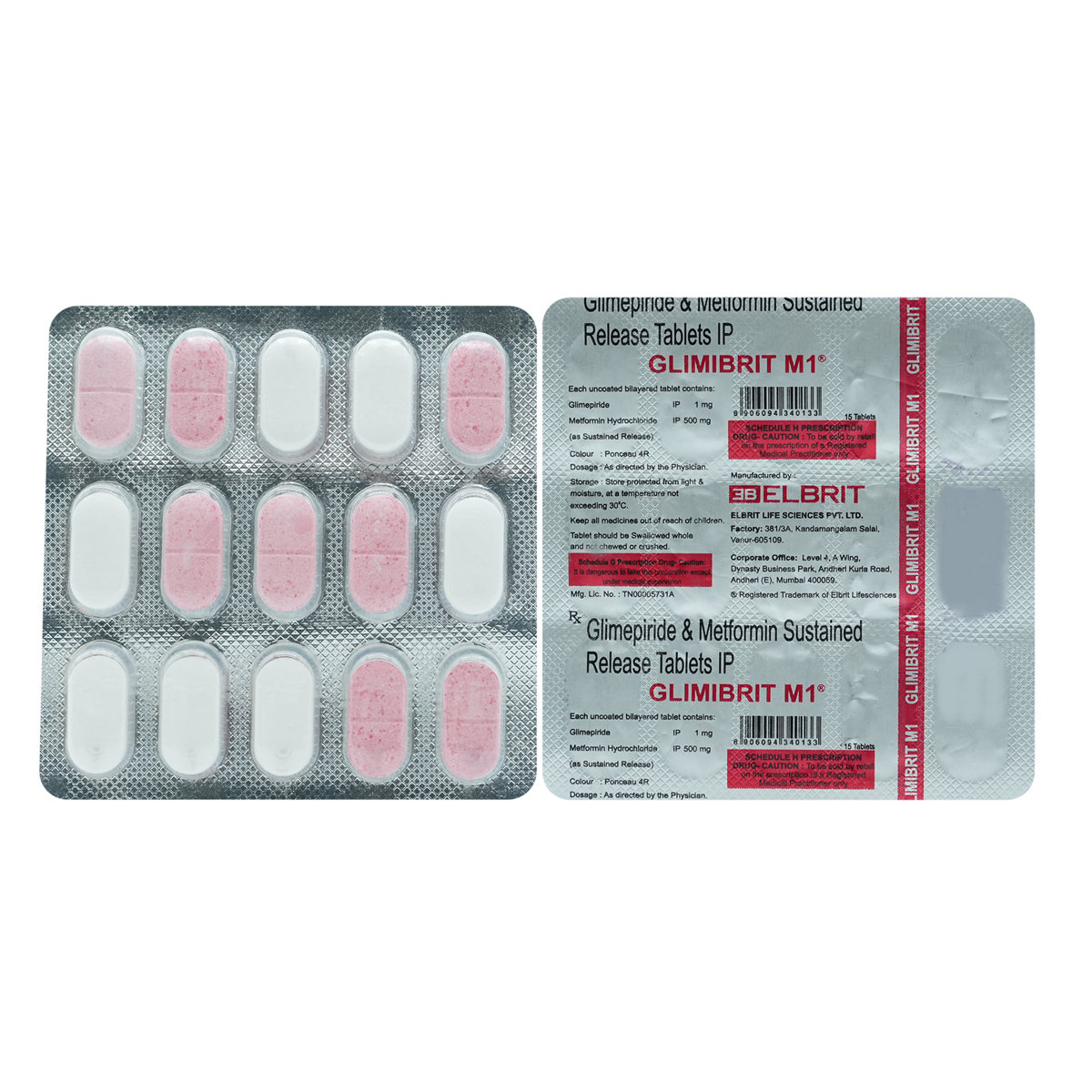 Glimibrit M1 Tablet 15's, Pack of 15 TabletS Glimibrit M1 Tablet 15's, Pack of 15 TabletS