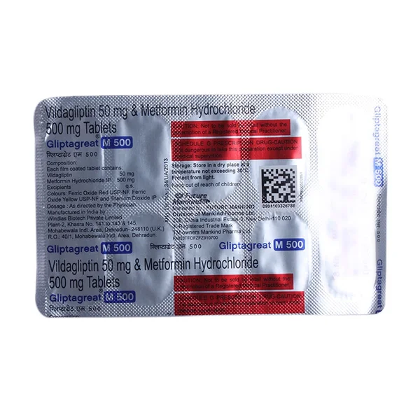 Gliptagreat M 500/50mg Tablet 10's, Pack of 10