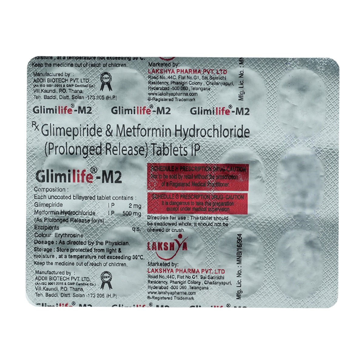 Glimilife-M2 Tablet 15's, Pack of 15 TabletS Glimilife-M2 Tablet 15's, Pack of 15 TabletS