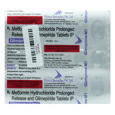 Glimiprime-M1 Tablet 15's, Pack of 15 TabletS