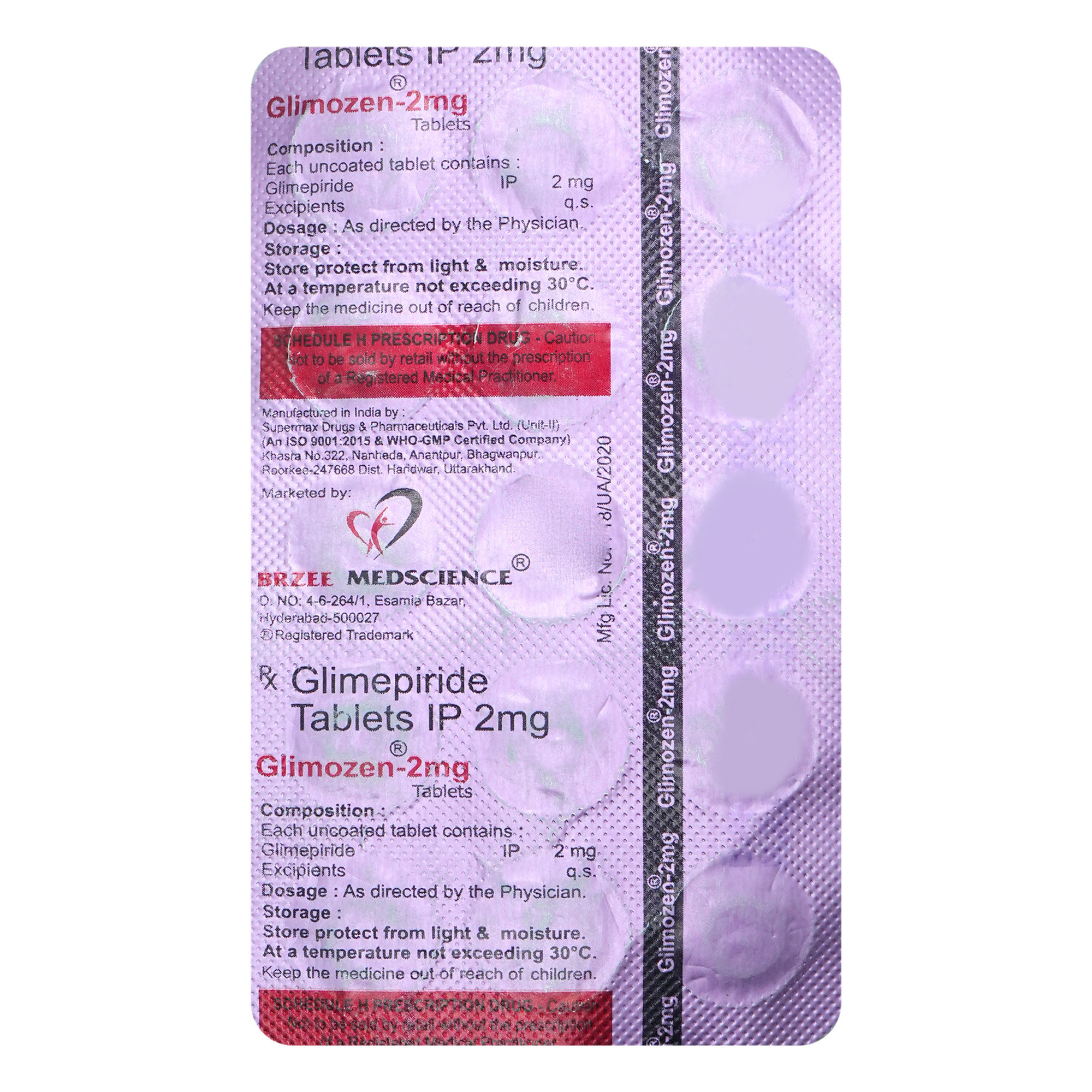 Glimozen-2 mg Tablet 15's, Pack of 15 TABLETS Glimozen-2 mg Tablet 15's, Pack of 15 TABLETS
