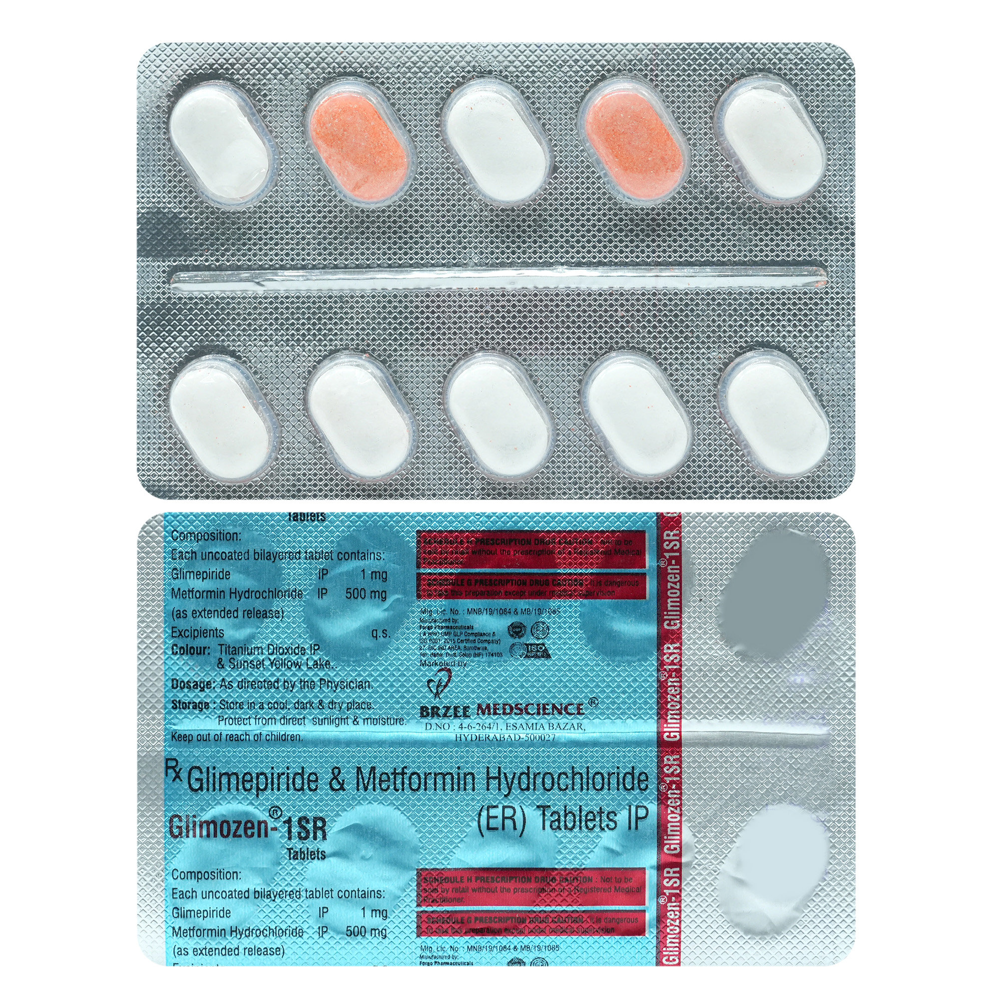Glimozen -1SR Tablet 10's, Pack of 10 TABLETS Glimozen -1SR Tablet 10's, Pack of 10 TABLETS