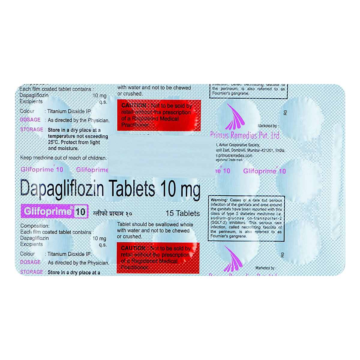 Glifoprime 10 Tablet 15's, Pack of 15 TABLETS Glifoprime 10 Tablet 15's, Pack of 15 TABLETS