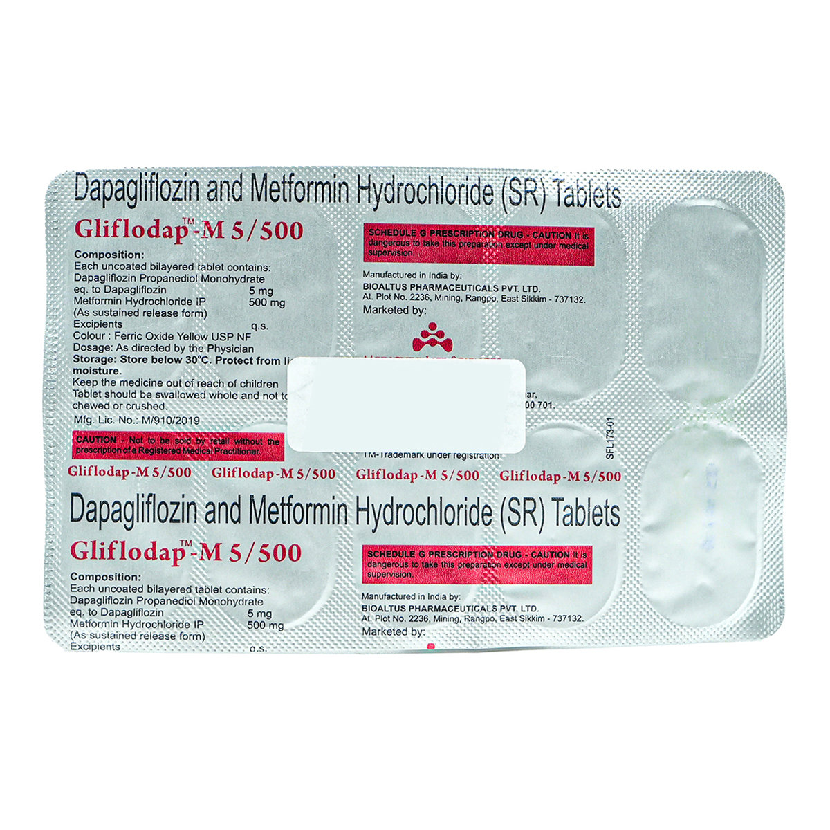 Gliflodap-M 5/500 Tablet 10's, Pack of 10 TABLETS Gliflodap-M 5/500 Tablet 10's, Pack of 10 TABLETS