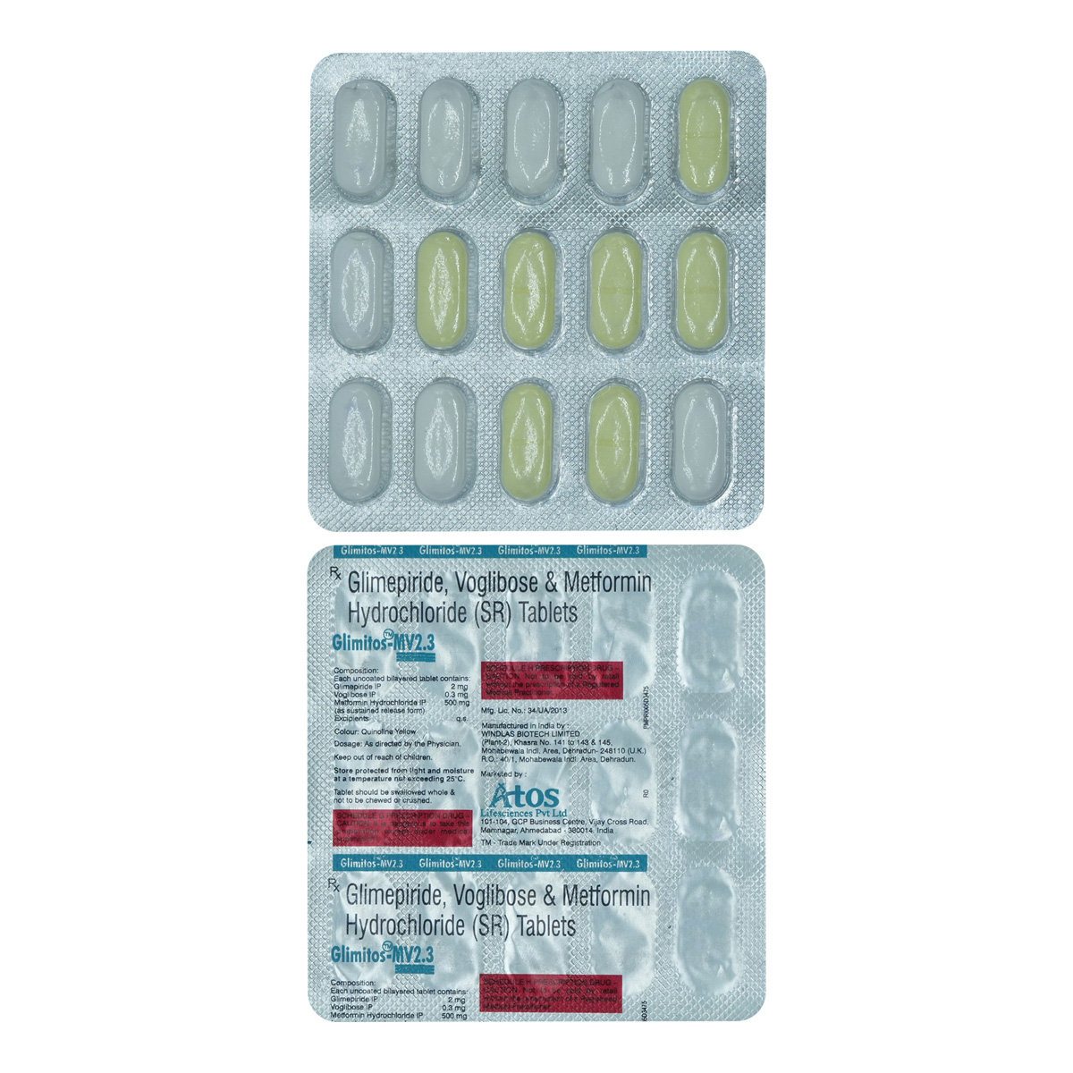 Glimitos-MV 2.3 Tablet 15's, Pack of 15 TABLETS Glimitos-MV 2.3 Tablet 15's, Pack of 15 TABLETS