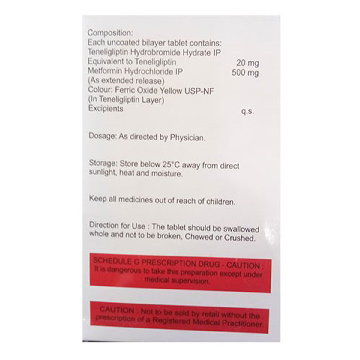 Glipijub M 20 mg/500 mg Tablet 15's, Pack of 15 TabletS Glipijub M 20 mg/500 mg Tablet 15's, Pack of 15 TabletS