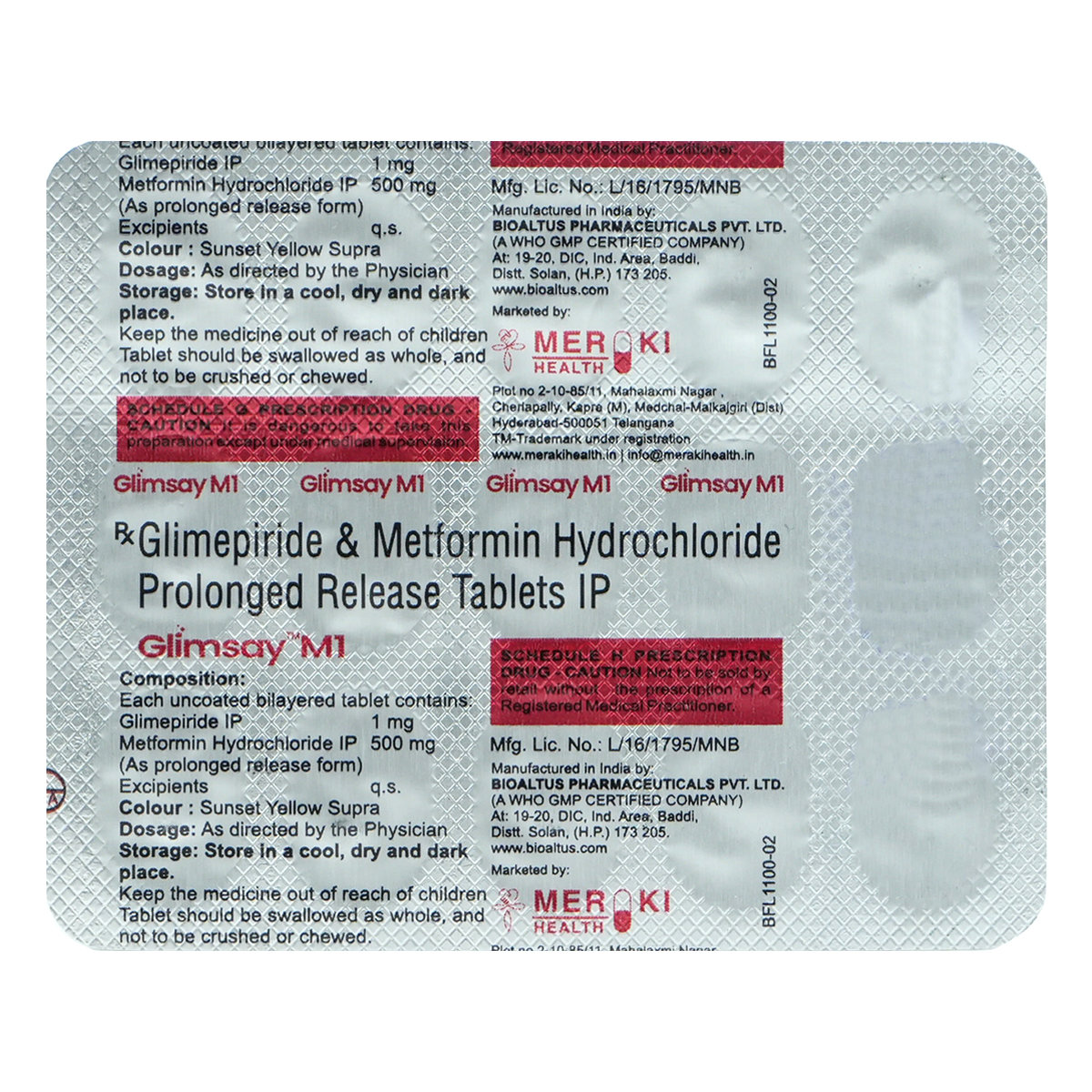 Glimsay M1 Tablet 15's, Pack of 15 TabletS Glimsay M1 Tablet 15's, Pack of 15 TabletS