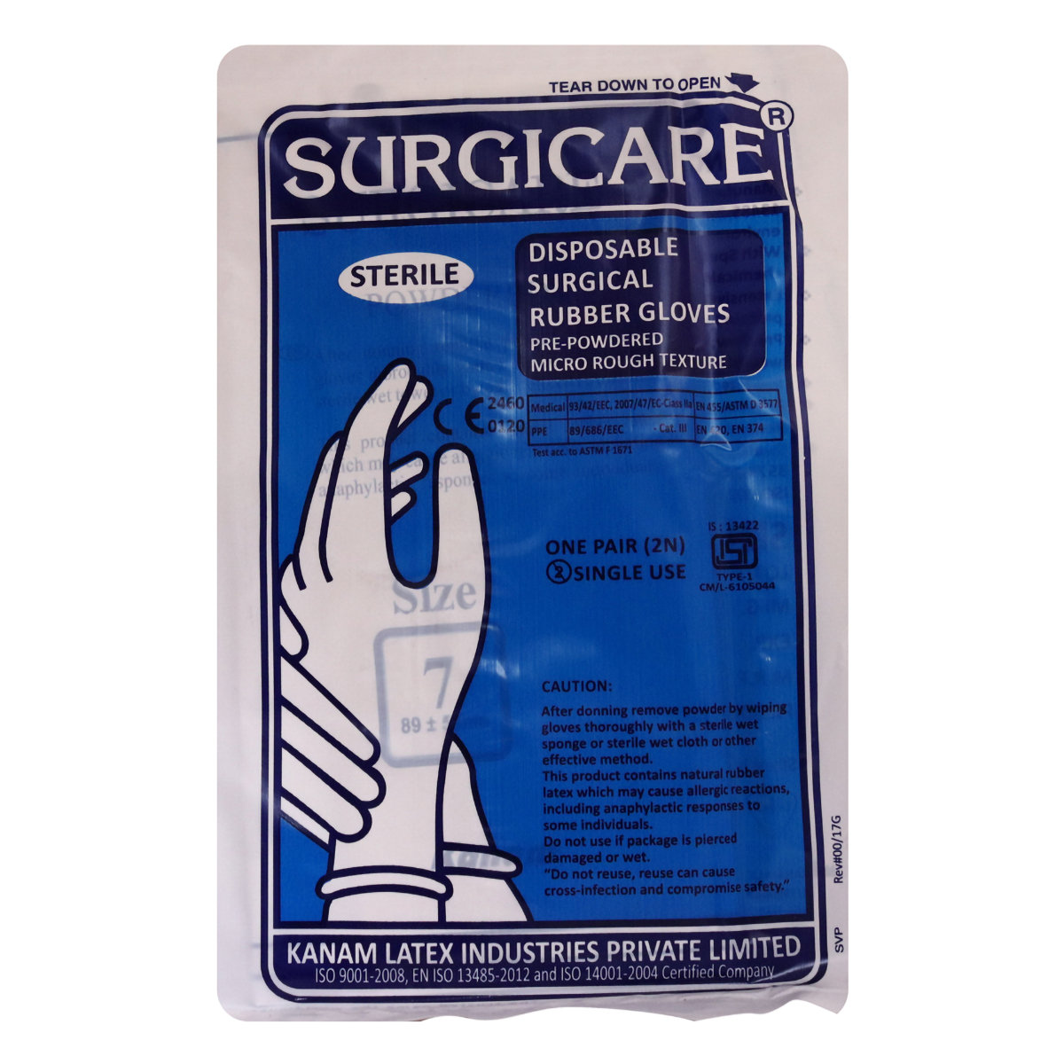 Gloves Surgicare, 7 Count, Pack of 1 Gloves Surgicare, 7 Count, Pack of 1