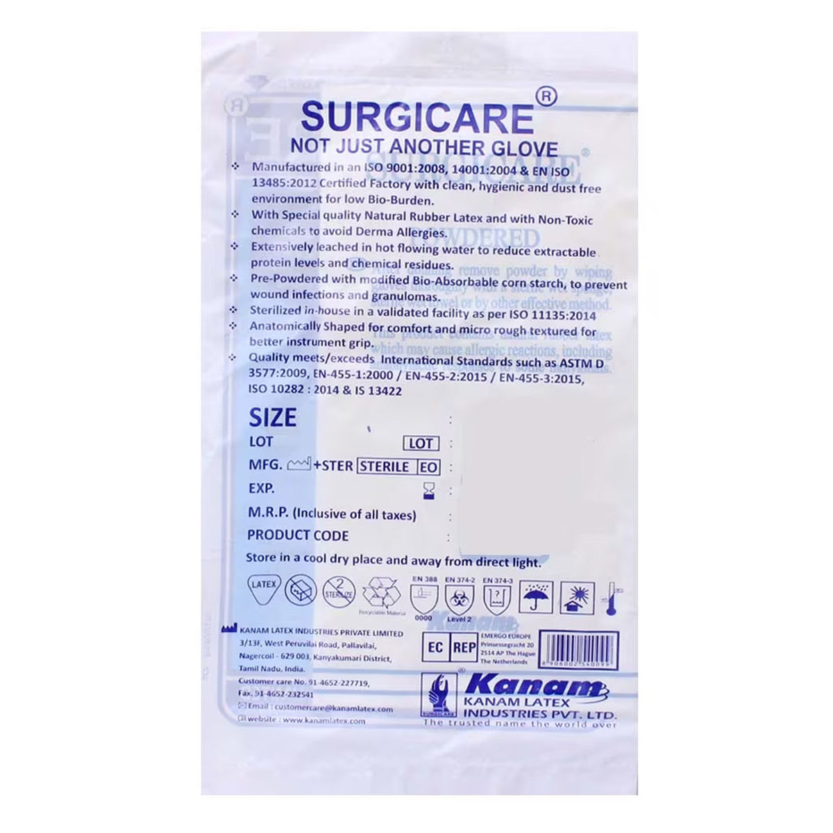 Surgicare Sterile Gloves 7.5, 1 Count, Pack of 1 Surgicare Sterile Gloves 7.5, 1 Count, Pack of 1