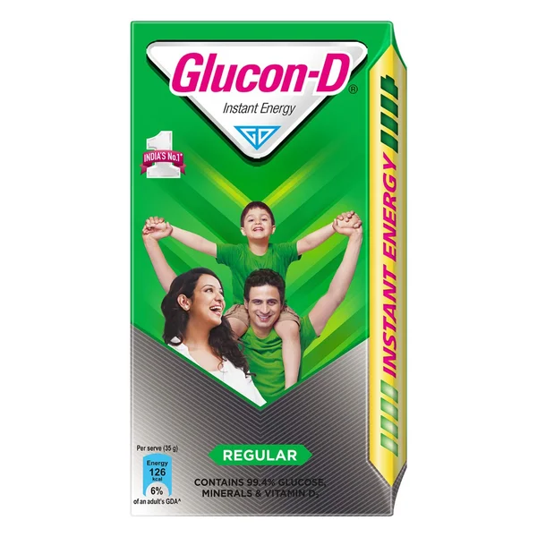 Glucon-D Regular Instant Energy Drink Powder, 1 kg Refill Pack, Pack of 1