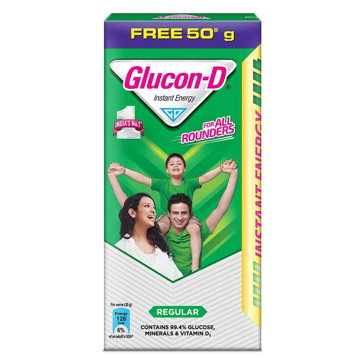 Glucon-D Original Instant Energy Drink Powder, 125 gm Refill Pack, Pack of 1 Glucon-D Original Instant Energy Drink Powder, 125 gm Refill Pack, Pack of 1