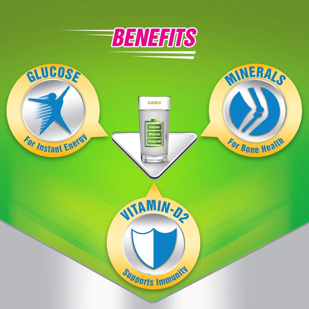 Glucon-D Original Instant Energy Drink Powder, 125 gm Refill Pack, Pack of 1 Glucon-D Original Instant Energy Drink Powder, 125 gm Refill Pack, Pack of 1