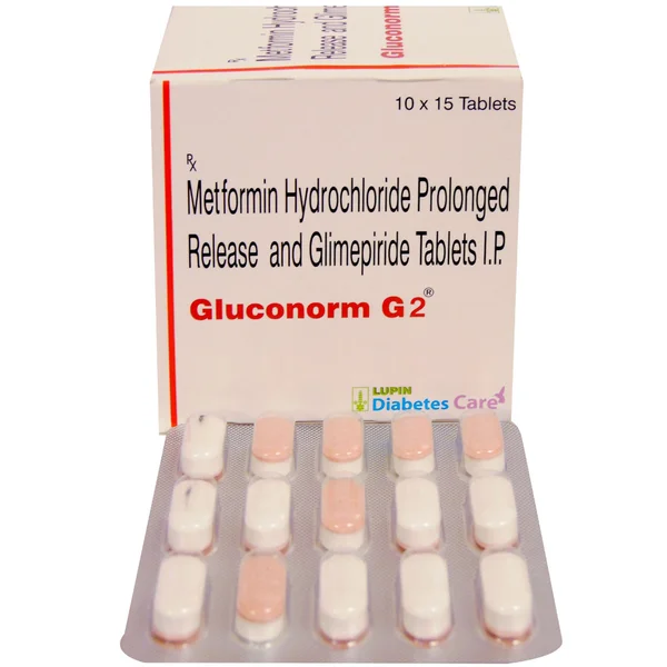 Gluconorm G 2 Tablet 15's, Pack of 15 TABLETS
