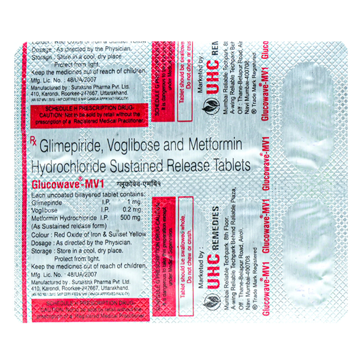 Glucowave-MV1 Tablet 10's, Pack of 10 TabletS Glucowave-MV1 Tablet 10's, Pack of 10 TabletS