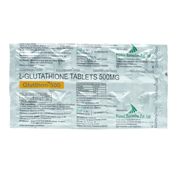 Glutthon-500 Tablet 10's, Pack of 10 TabletS