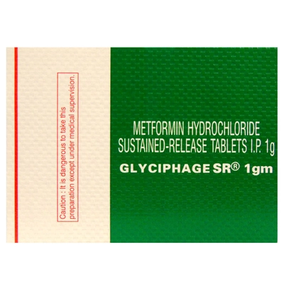 Glyciphage SR 1 gm Tablet 10's, Pack of 10 TABLETS