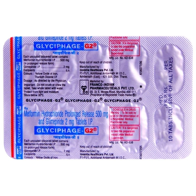 Glyciphage-G 2 Tablet 10's, Pack of 10 TABLETS