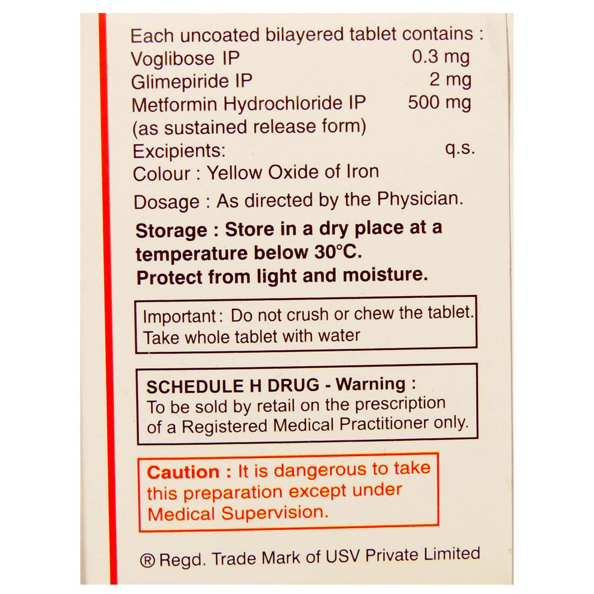Glycomet Trio 2/.03 Tablet 10's, Pack of 10 TABLETS Glycomet Trio 2/.03 Tablet 10's, Pack of 10 TABLETS