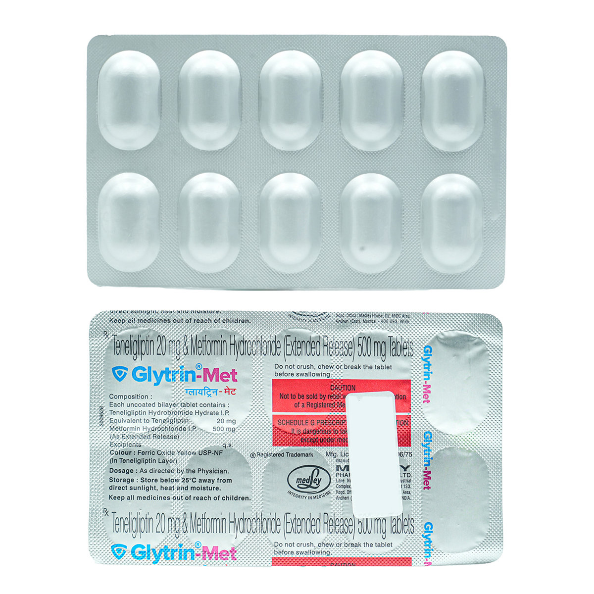 Glytrin-Met Tablet 10's, Pack of 10 TABLETS Glytrin-Met Tablet 10's, Pack of 10 TABLETS