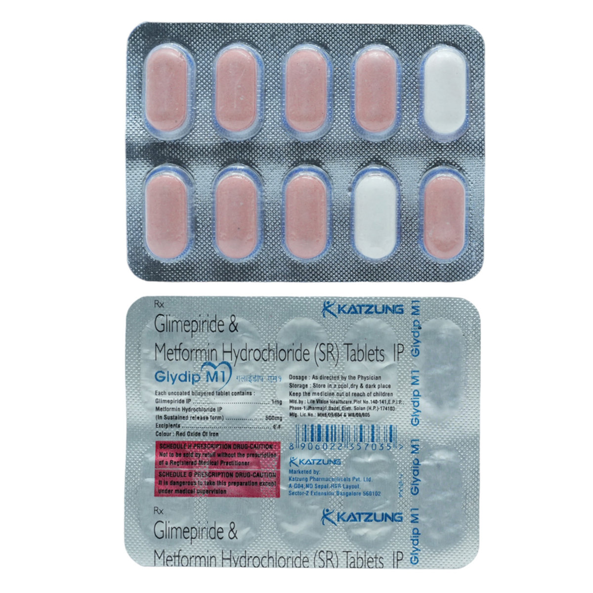 Glydip M1 Tablet 10's, Pack of 10 TabletS Glydip M1 Tablet 10's, Pack of 10 TabletS