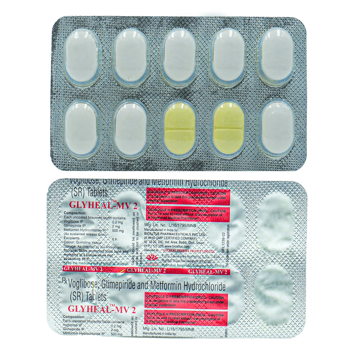 Glyheal-MV 2 Tablet 10's, Pack of 10 TABLETS Glyheal-MV 2 Tablet 10's, Pack of 10 TABLETS