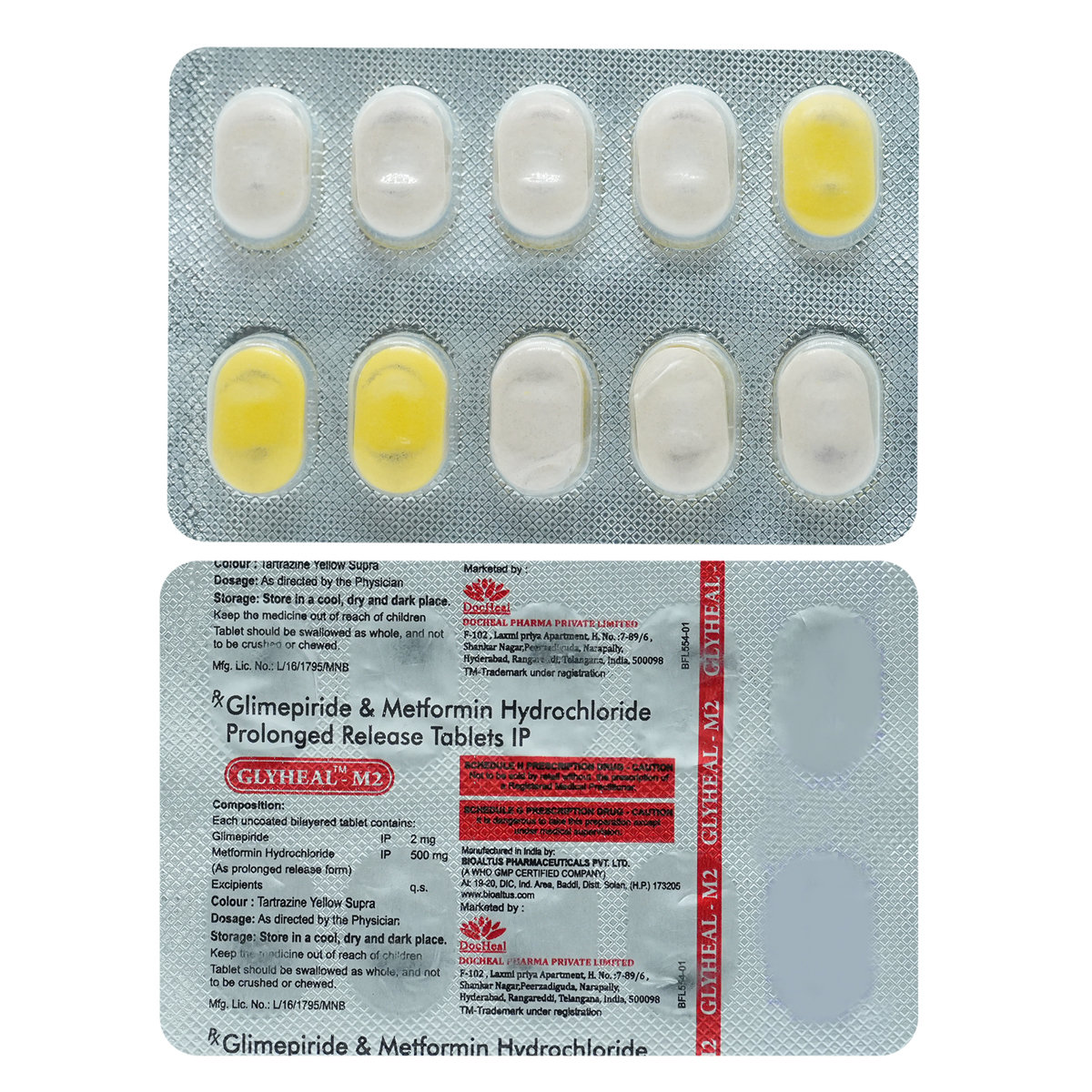 Glyheal-M2 Tablet 10's, Pack of 10 TABLETS Glyheal-M2 Tablet 10's, Pack of 10 TABLETS