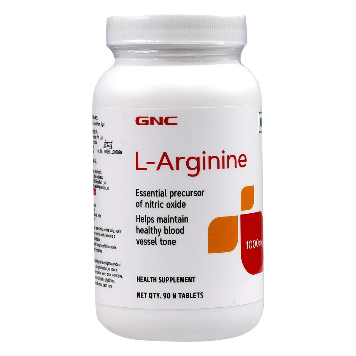 GNC L-Arginine 1000 mg, 90 Tablets, Pack of 1 GNC L-Arginine 1000 mg, 90 Tablets, Pack of 1