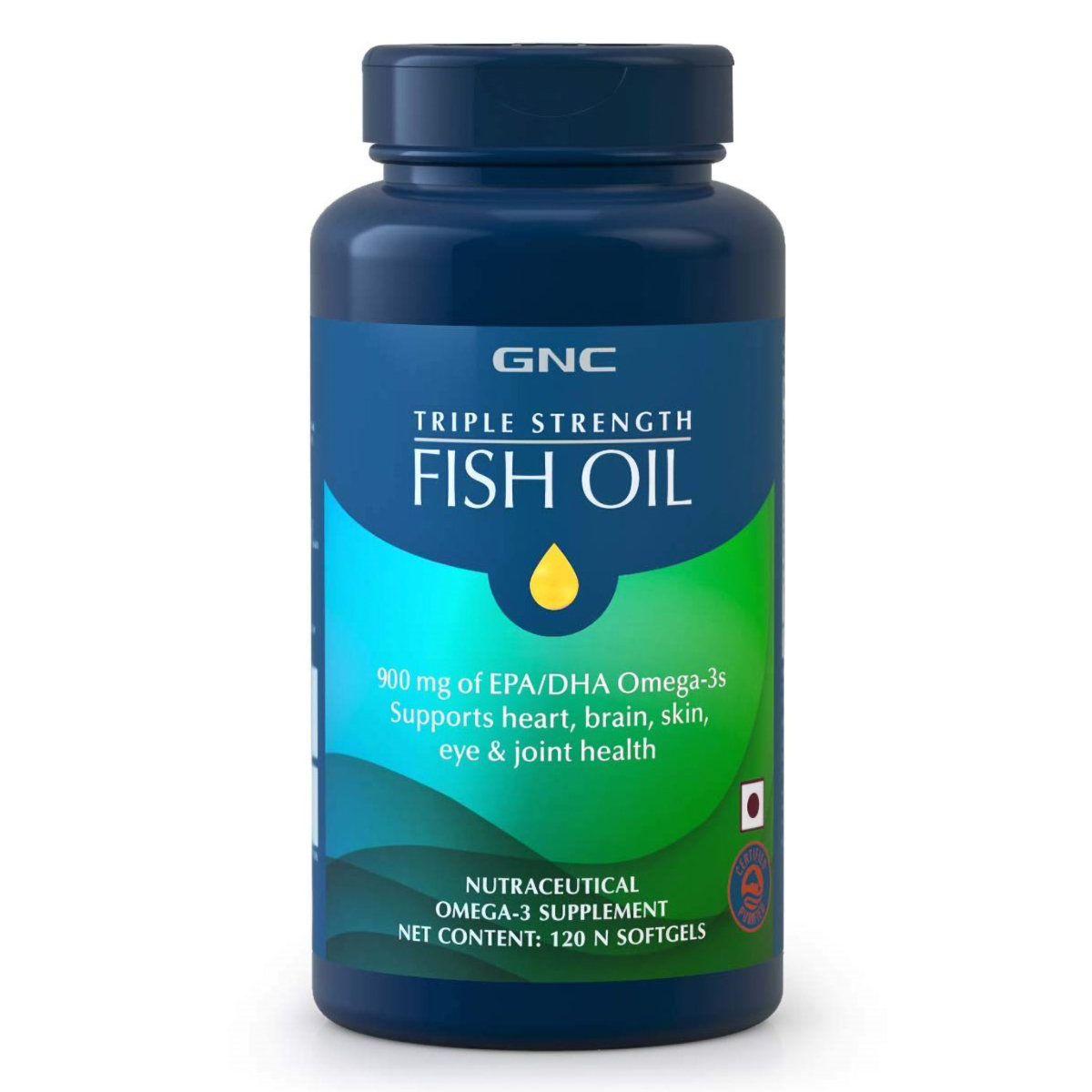 GNC Triple Strength Fish Oil Softgels, 120 Capsules, Pack of 1 GNC Triple Strength Fish Oil Softgels, 120 Capsules, Pack of 1