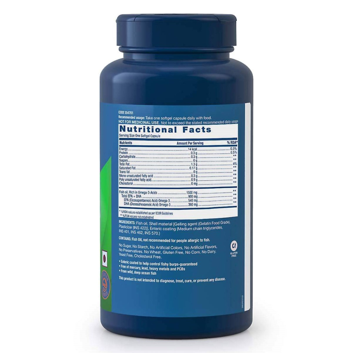 GNC Triple Strength Fish Oil Softgels, 120 Capsules, Pack of 1 GNC Triple Strength Fish Oil Softgels, 120 Capsules, Pack of 1