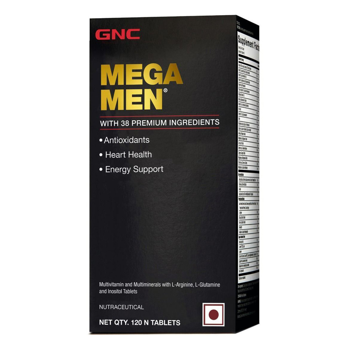 GNC Mega Men with 38 Premium Ingredients, 120 Tablets, Pack of 1 GNC Mega Men with 38 Premium Ingredients, 120 Tablets, Pack of 1