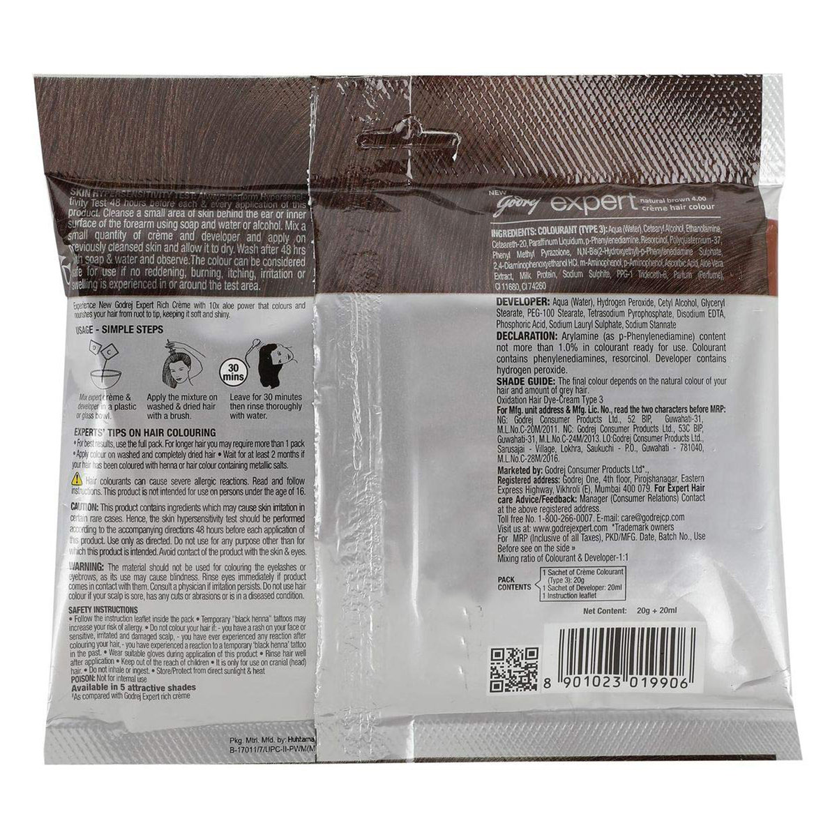 Godrej Expert Rich Creme Natural Brown 4.0 Hair Colour, 1 Kit, Pack of 1 Godrej Expert Rich Creme Natural Brown 4.0 Hair Colour, 1 Kit, Pack of 1